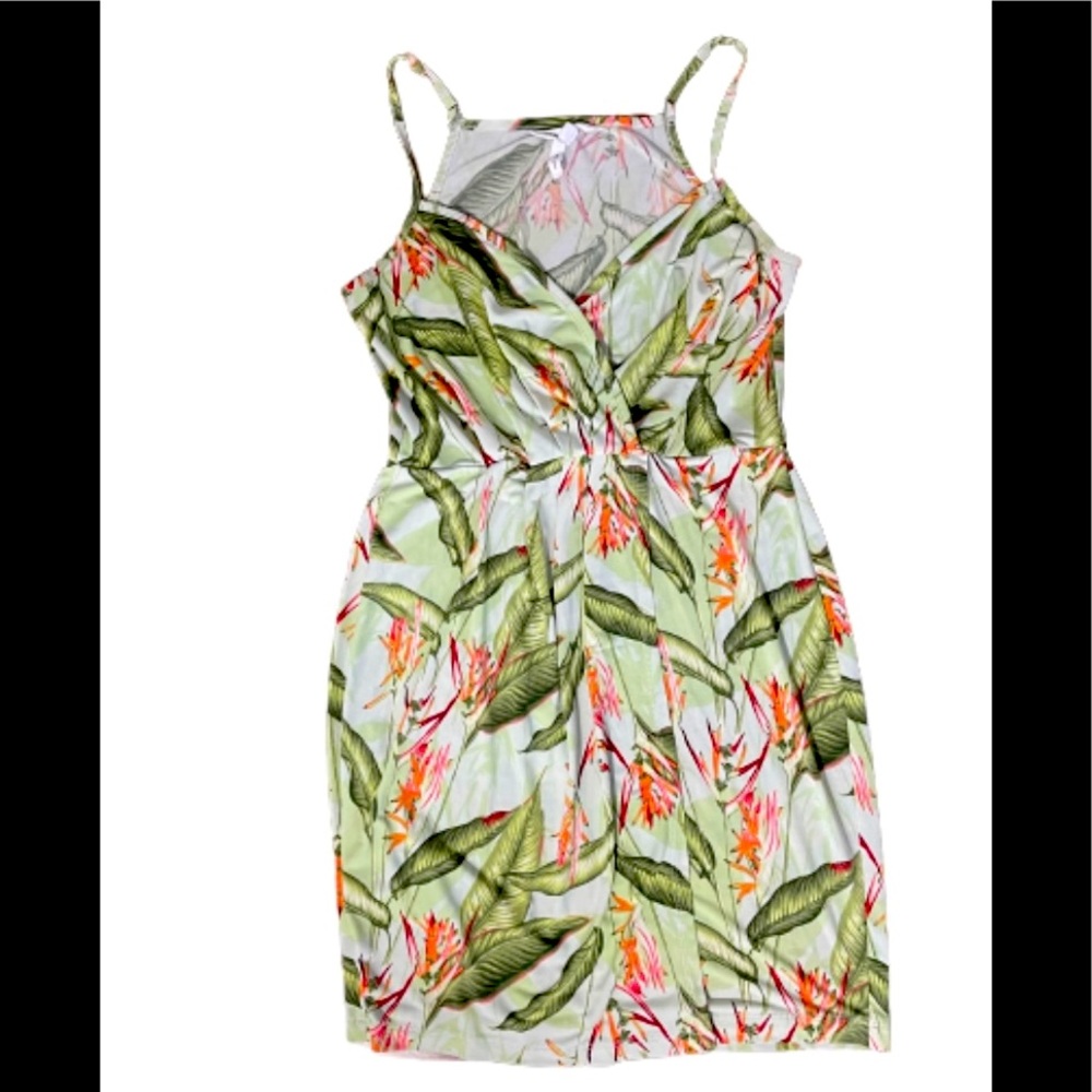 Summer dress , floral printed . Mini dress